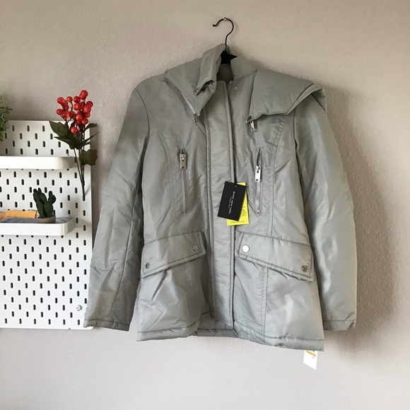 Andrew Marc Light Satin Puffer Jacket - Picture 6 of 8